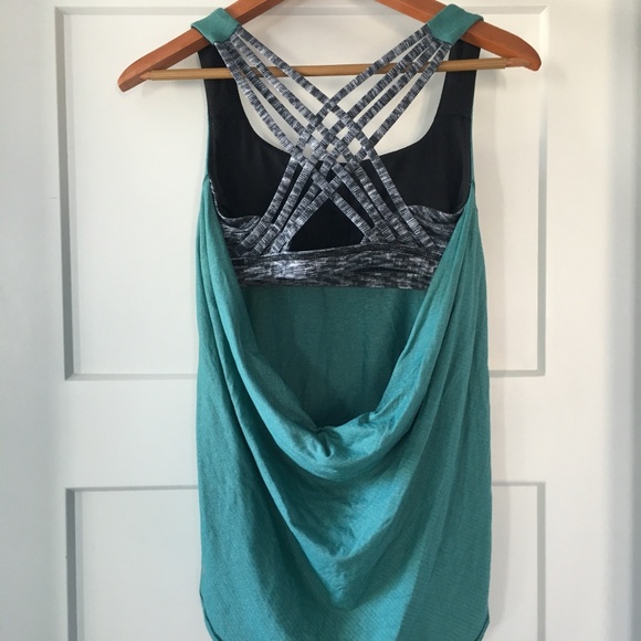 lululemon athletica Tops - Lululemon Beat The Heat Tank & Bra in Green size 6